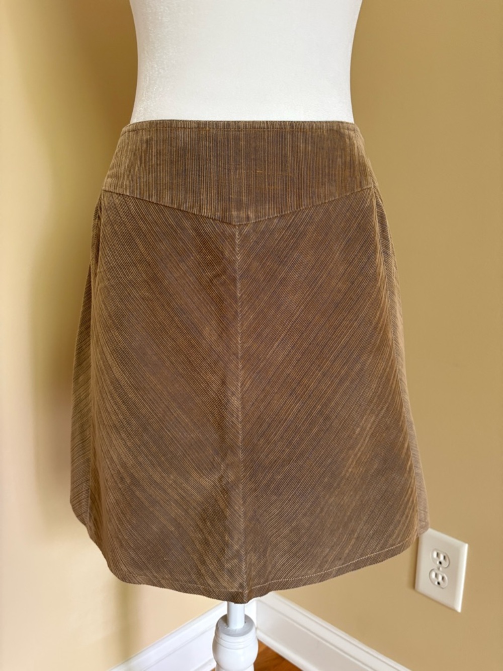 Talbots Brown Corduroy A-Line Skirt
